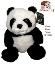 Kohl&#39;s Cares Panda Bear Plush 10 inch Plush &quot;It&#39;s Time To Sleep, My Love&quot; NWT - $11.95