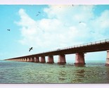 Seven Mile Pont Pour Clé Ouest Floride Fl Unp Chrome Carte Postale N5 - $3.02