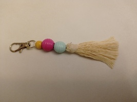 Style and Elegance in your Keys: Discover our Key Ring with Tassel and B... - £1.80 GBP