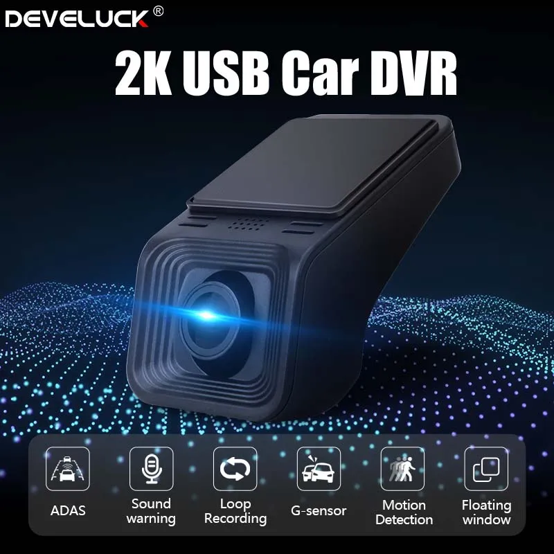 Universal 2K Full Hd Usb Car Adas Car Dvr Dash Cam For Car Dvd Auto Audio Voice - £18.87 GBP+