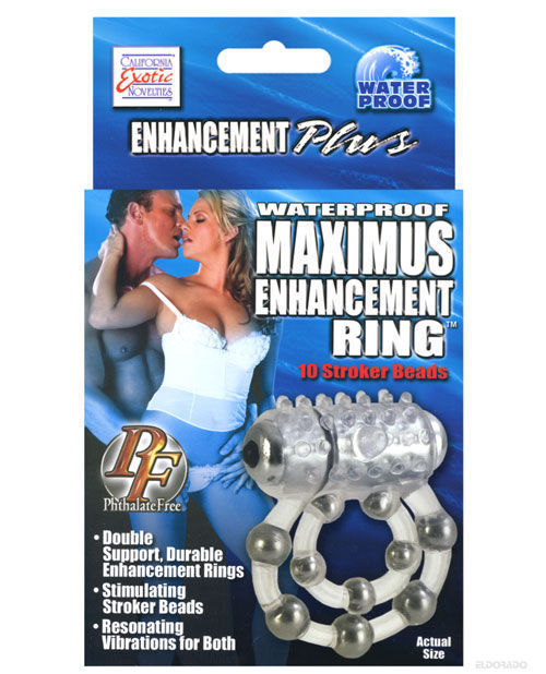 Maximus Enhancement Ring 10 Stroker Beads - Clear - $38.26