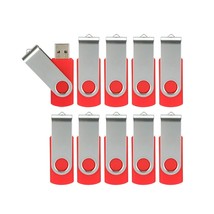 10Pcs 4Gb Usb Flash Drives Usb 2.0 Thumb Drive Bulk Pack Swivel Memory Stick 4 G - £36.76 GBP