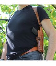Fits Colt 1911 Defender Compact 9mm 3”BBL Leather Shoulder Holster #1066# RH image 3