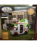 2019 Gemmy 8’ Animated Monster Ambulance LED  Halloween Inflatable Airbl... - $225.00