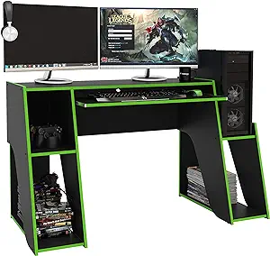 Kyoto Gaming Desk, Black &amp; Green - $222.99