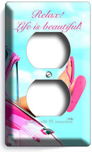 Pink Car Sexy Legs Feet Flip Flop Beach Summer Fun Outlet Wall Plate House Decor - £8.16 GBP