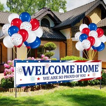 36 Pieces Welcome Home Banner Decoration Set, Large Fabric We Are So Proud Of Yo - £20.44 GBP