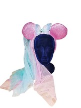 Disney Parks Minnie Ears Fairy Wings Headband Sparkly Pink Purple Tulle ... - $11.76