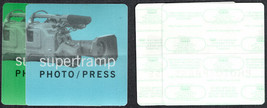 Pair of Supertramp OTTO Backstage Photo/Press Passes from the 2002 One M... - £6.14 GBP