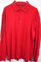 GORGEOUS Bobby Jones Long Sleeve Pima Cotton Red Polo Shirt L Made in Peru - £49.19 GBP