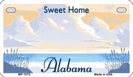 Alabama State Background Metal Novelty Motorcycle License Plate - $18.95
