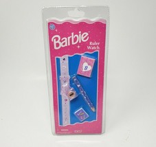Vintage 1997 Mattel Barbie Doll Ruler Watch W/ Lock Nos In Original Package - £21.67 GBP