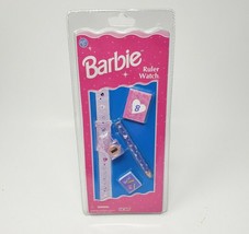 VINTAGE 1997 MATTEL BARBIE DOLL RULER WATCH W/ LOCK NOS IN ORIGINAL PACKAGE - $27.55