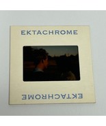 Vintage October 1965 Ektachrome Slide 35mm Man and Woman Heads Outside - $13.98