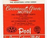 City Map of St Petersburg Coconut Grove Motel 1950s Wolfie&#39;s Chatterbox ... - $27.72