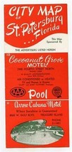City Map of St Petersburg Coconut Grove Motel 1950s Wolfie&#39;s Chatterbox Penguin  - £21.65 GBP