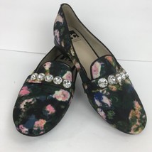 BC Embellished Floral Flat Vegan Loafer Multi Color Shoes Size 7.5 Black... - £30.36 GBP