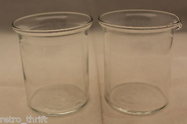 Bodum Bistro Clear Glass Sugar Bowl and Creamer Set MCM Denmark Modern (B) - $40.52