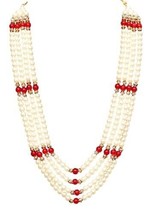 Pearl Necklace Jewellery Groom Dulha Moti Mala Haar for Men Kundan Jewelry Setd - £19.48 GBP