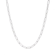 14K Solid White Gold Chain Necklace - £441.02 GBP