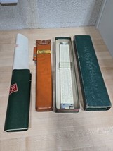 VTG 1947 K&amp;E Keuffel Esser 4081-3S Log Log Slide Rule Box Leather Sheath Manuals - $97.86