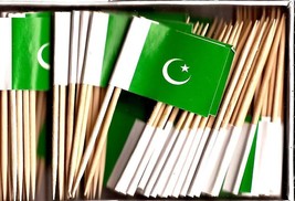 Box of 100 Pakistan Toothpick Flags, 100 Small Mini Pakistani Flag Cupca... - $152.77 MXN