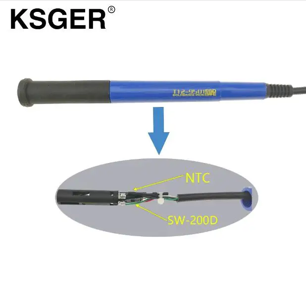 KSGER Aluminum Alloy 9501 907 Soldering  Handle For V2.1S V2.1S V3.1S Stm32 Oled - £42.98 GBP