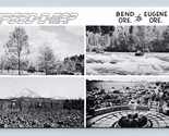 Speed-o-Map Advertising Bend to Eugene Oregon OR Multiview Chrome Postca... - $9.85