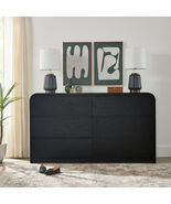 Juliet 64 Wide 6 Drawer Dresser, Black Finish - $282.80