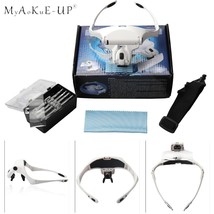 Magnifying Gles LED Light Lamp Head Loupe Jewelr Head Magnifier Eye Gles Optical - £41.96 GBP
