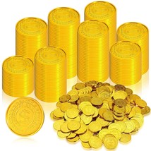 600 Pcs Pirate Gold Coins Plastic Treasure Coins Play Toy Coins Fake St. Patrick - £34.39 GBP