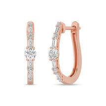 Authenticity Guarantee 
14k Rose Gold 0.75Ct TDW Lab Created Baguette and Rou... - £895.27 GBP