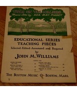 Trees On The Hillside, Piano Solo, Ada May Piaget, 1929, OLD SHEET MUSIC - £4.65 GBP