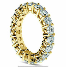 2.80Ct Round-Cut VVS2 Diamond Full Eternity Engagement Band 14k Yellow Gold Over - £99.55 GBP