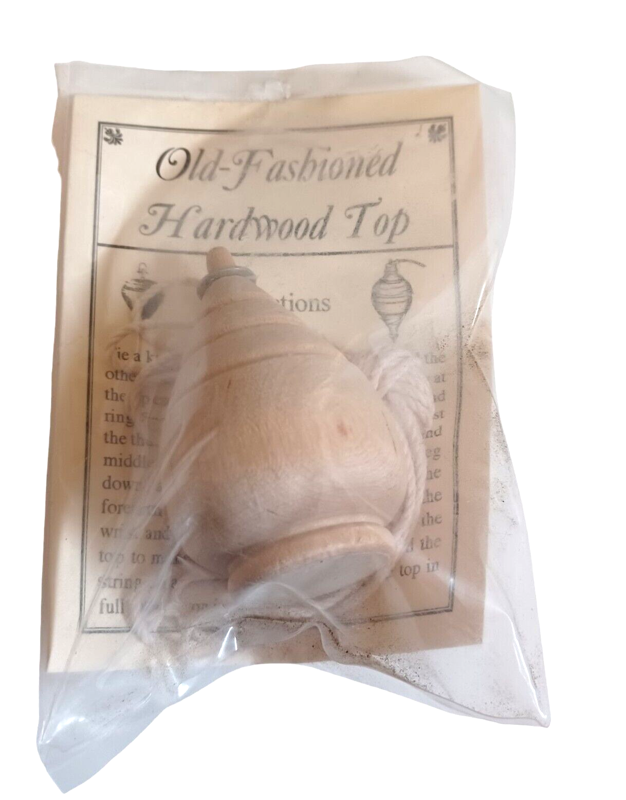 NOS Historical Folk Toys Hardwoood Top Toy SEALED - $8.86