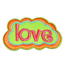 Love Cloud Pink Green Orange Cartoon Clothing Iron On Patch Decal Embroi... - £5.54 GBP