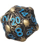 Giant D20 Metal Dice Bronze Blue for Call of Cthulhu BZQB - £29.41 GBP
