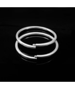 Ethnic Indian Plain Real Silver Kids Openable Bangles Bracelet - Pair - $1,347.01 MXN