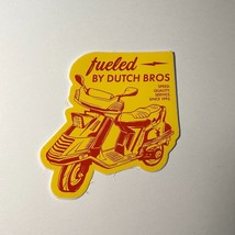 Dutch Bros Sticker July 2020 Fueled by Dutch Bros Scooter Yellow Decal - $4.90