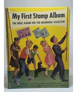 Vintage 1953 My First Stamp Collection Girl &amp; Cub Scout Book w/few Stamps - $28.03