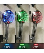 Colorful Head Home Bathroom 3 Colors Temperature Changing LED Shower Wat... - $33.94 CAD+
