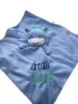 Baby Starters Lovey Blue Giraffe Plush Stuffed Minky Silky Back Dream Big 14&quot; - £22.08 GBP