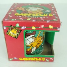 Garfield Riding Candy Merry Kissmas! Coffee Mug Christmas Vintage 1996 P... - £20.56 GBP