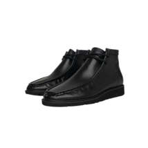 Men's TAYNO Wallabee Chukka Boots Smooth Leather Light Weight Mojave L Black image 6