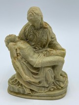 Pieta Statue Mary And Jesus Composite Resin Plaster Antiqued Figurine 5&quot; - £20.45 GBP