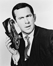 Get Smart B&amp;W 16x20 Canvas Giclee Don Adams With Shoe Phone - $69.99
