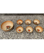 9 Piece Loucarte Dish and Serving dish set, Made in Portugal, Fruit Print - £23.77 GBP