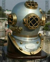 Copper Silver Divers Diving Helmet Vintage Scuba Morse Brass Boston Navy Helmet - £196.11 GBP
