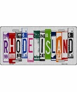 Rhode Island License Plate Art Brushed Aluminum Metal Novelty License Plate - £15.14 GBP