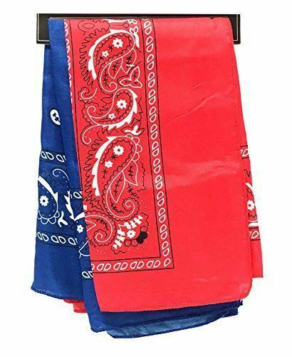 Greenbrier Set of Two Paisley Bandana's - Red and Blue 20" x 20" - $6.46